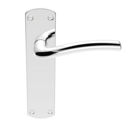 Serozzetta Cuatro Lever On Latch Backplate - Polished Chrome