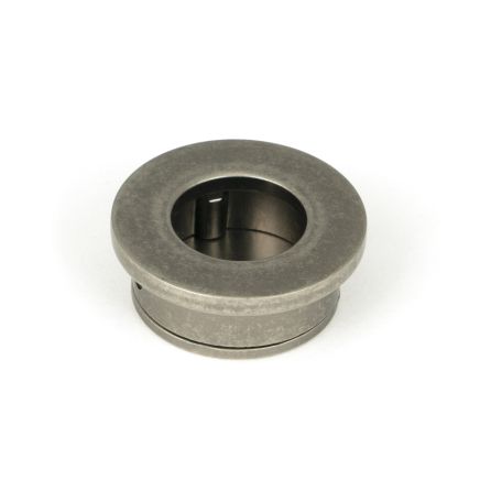 Pewter 34mm Round Finger Edge Pull