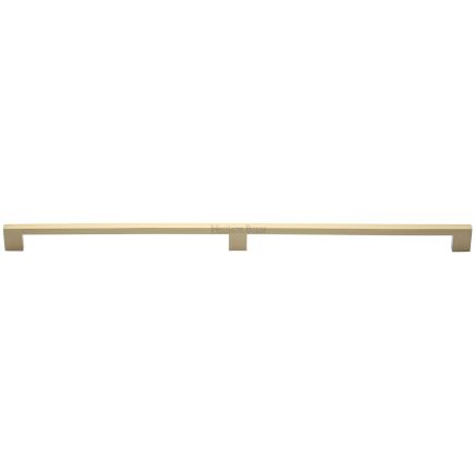 Heritage Brass Cabinet Pull Metro Design 480mm CTC Satin Brass Finish