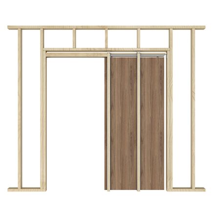 Pocket Door Kits - single door made for 38x89mm stud walls - By Frelan Hardware - JVPDK