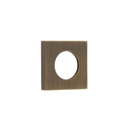 Burlington Square Plain Outer Rose Antique Brass - By Frelan Hardware - BUR150AB