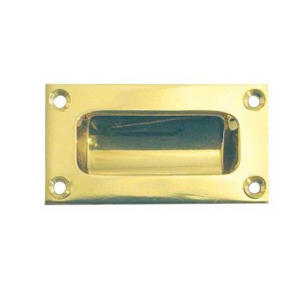 Jedo 102mm Flush Pulls 102mm Polished Brass - By Frelan Hardware - JV428BPB