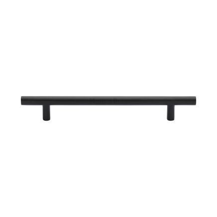 Heritage Brass Cabinet Pull Bar Design 160mm CTC Matt Black Finish