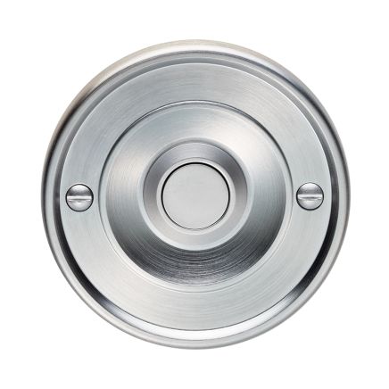 Round Bell Push - Satin Chrome