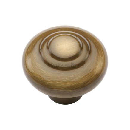 Heritage Brass Cabinet Knob Round Bead Design 38mm Antique Brass finish
