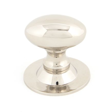 Polished Nickel Oval Cabinet Knob 33mm