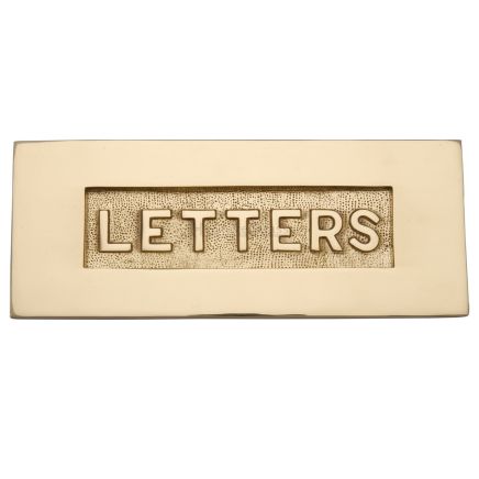 Heritage Brass Embossed Letterplate Polished Brass finish