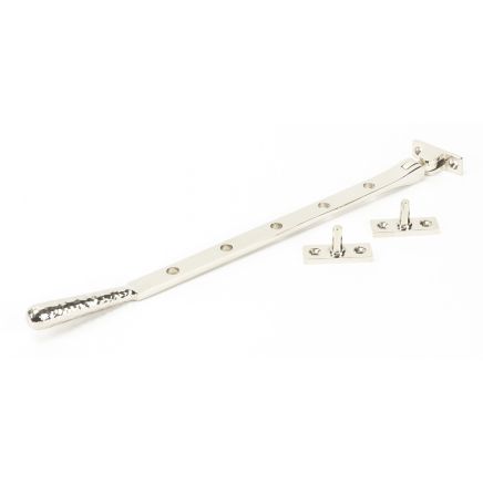 Polished Nickel 12" Hammered Newbury Stay