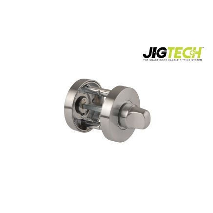 Jigtech Round bathroom Turn & Release Set Polished Chrome / Satin Chrome