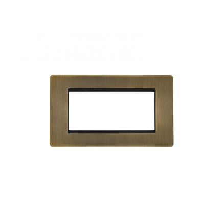 Eurolite Concealed 3mm 4 gang Module Frame Antique Brass