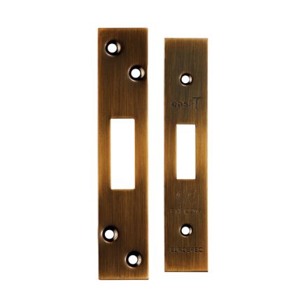 Architectural Deadlock Forend & Strike Pack - Antique Brass