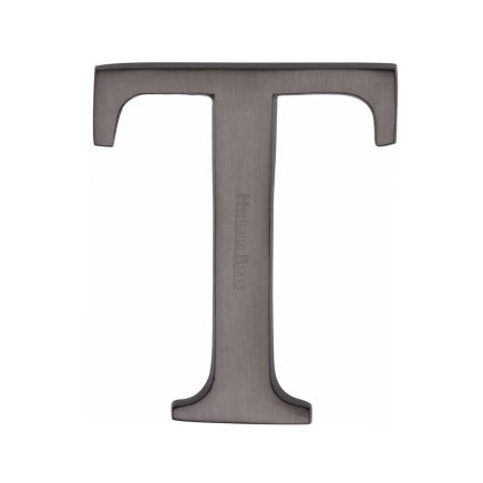 Heritage Brass Alphabet T Pin Fix 51mm (2") Matt Bronze Finish
