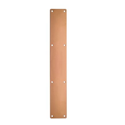 Zoo Hardware Finger Plate - Blank (Rounded Corner) 75mm x 475mm - Rosso - PVD Bronze
