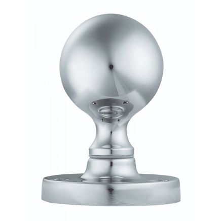 Victorian Ball Mortice Knob - Polished Chrome