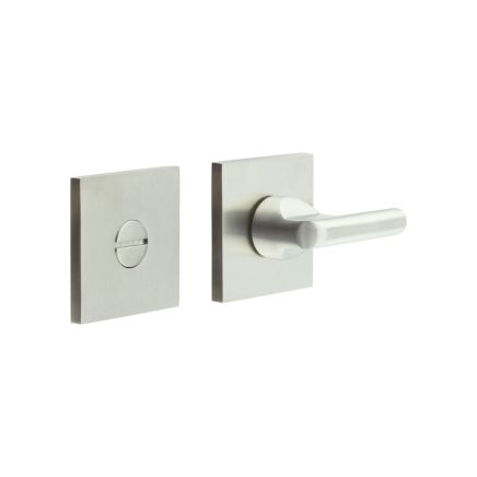 CR-804 Satin Stainless Steel Thumb Turn & Lock Square Rose - By Frelan Hardware - CR-804B7SSS