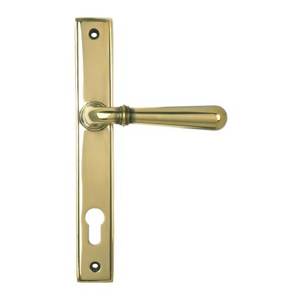 Aged Brass Newbury Slimline Lever Espag. Lock Set