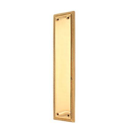 Georgian Finger Plate 285mm Polished Brass
