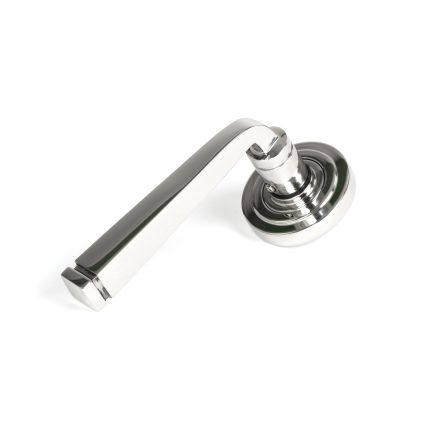 Polished Marine SS (316) Avon Round Lever on Rose Set (Art Deco) - Unsprung