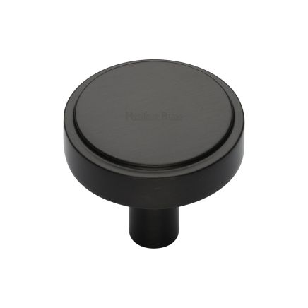 Heritage Brass Cabinet Knob Stepped Disc Design 32mm Matt Bronze finish