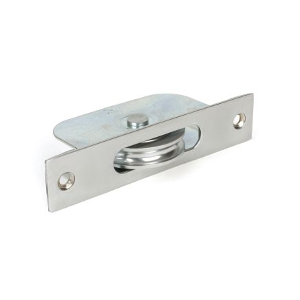Satin Chrome Square Ended Sash Pulley 75kg