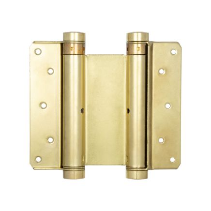 Double Action Steel Spring Hinges 152mm Electro Brassed - By Frelan Hardware - HB3005-6PB