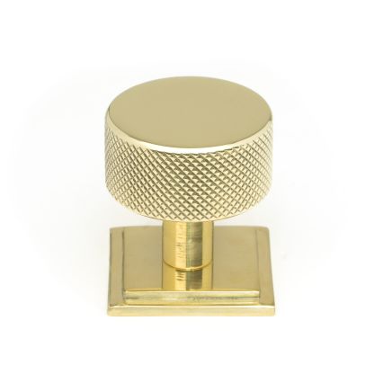 Polished Brass Brompton Cabinet Knob - 32mm (Square)