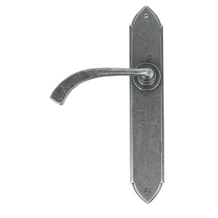 Pewter Gothic Curved Sprung Lever Latch Set
