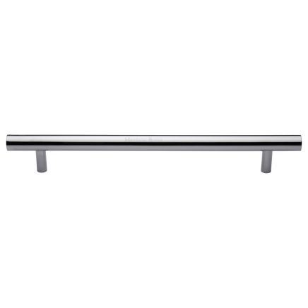 Heritage Brass Door Pull Handle Bar Design 457mm Polished Chrome Finish