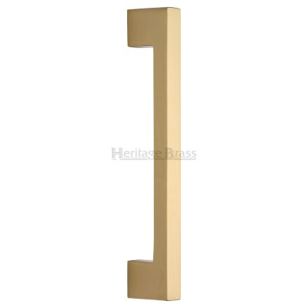 Heritage Brass Door Pull Handle Urban Design 457mm Satin Brass Finish