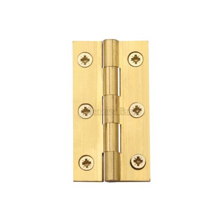 Heritage Brass Hinge Brass 2 1/2" x 1 3/8" Natural Brass finish