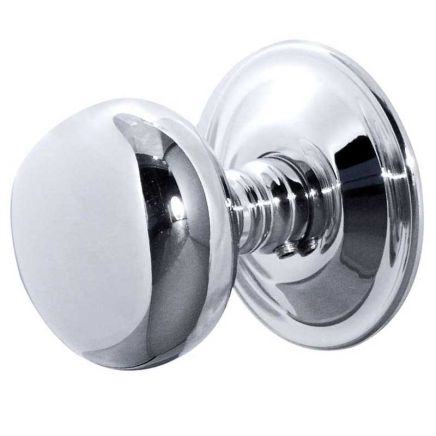 Jedo Mushroom Mortice Door Knobs 62mm Diameter 62mm Polished Chrome - By Frelan Hardware - JV46PC