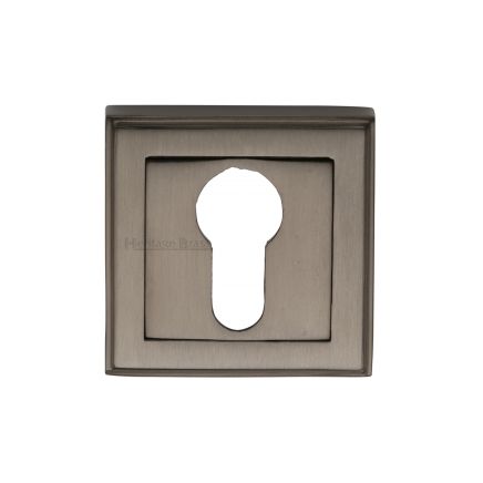 Heritage Brass Euro Profile Cylinder Escutcheon Matt Bronze finish