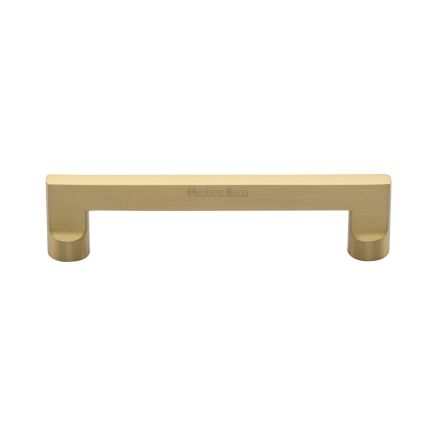 Heritage Brass Cabinet Pull Apollo Design 128mm CTC Satin Brass Finish