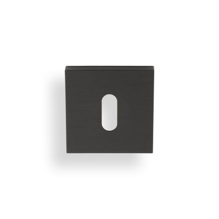 Valli Lock Profile Push-on Square Rosette Escutcheon - Dark Bronze PVD