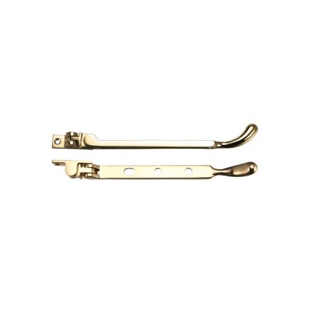 Zoo Hardware Bulb End Casement Stay - Polished Brass