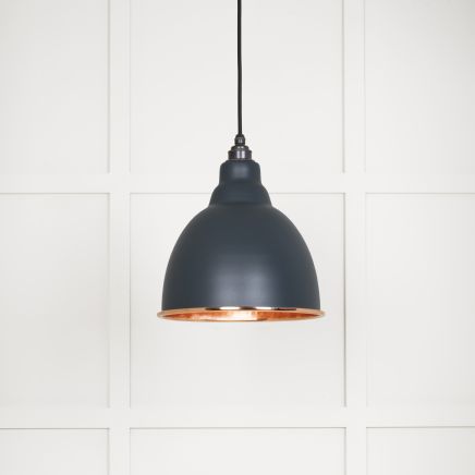 Hammered Copper Brindley Pendant in Soot