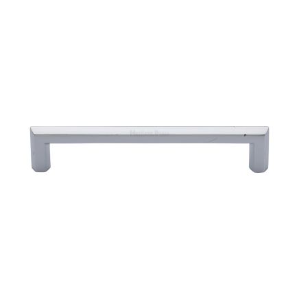 Heritage Brass Cabinet Pull Hex Profile Design 152mm CTC Polished Chrome Finish