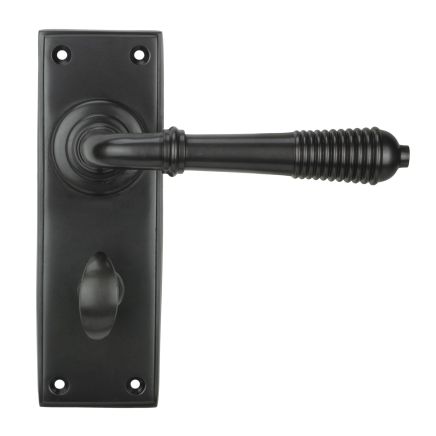 Aged Bronze Reeded Lever Bathroom Set