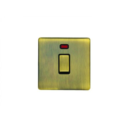Eurolite Concealed 3mm 20Amp Switch with Neon Indicator Antique Brass