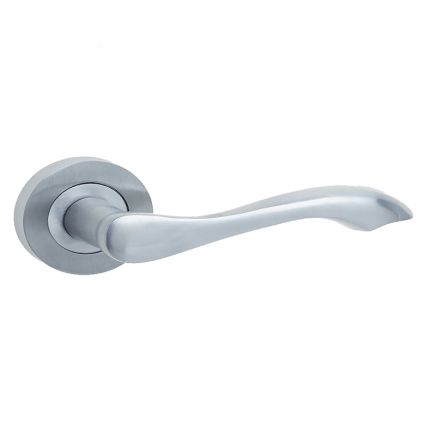 Gamma Door Handles Satin Chrome - By Frelan Hardware - JV509SC