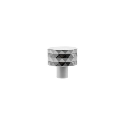 Millhouse Brass Chrysler Diamond Round Cabinet Knob Handle - Polished Chrome