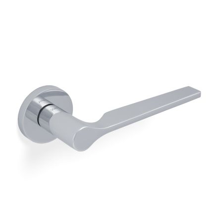 Valli Carmen Lever on Round Rosette - Polished Chrome PVD