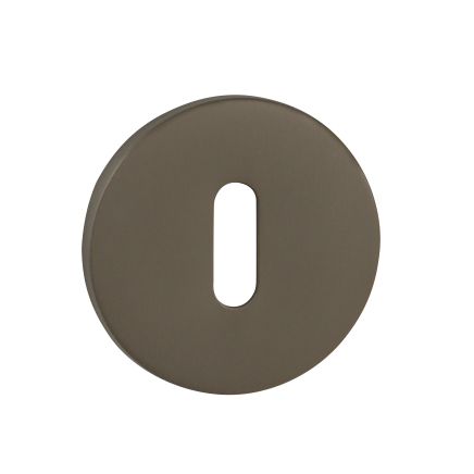 Tupai Rapido 5S Line Key Escutcheons on 5mm Slimline Round Rose - Titanium