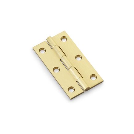 Alexander & Wilks - Heavy Pattern Solid Brass Cabinet Butt Hinge - Satin Brass - 3"