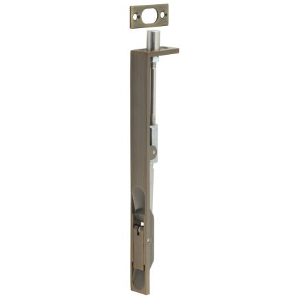 Stainless Steel Flush Bolts JSS51 Antique Brass 203mm x 20mm Square Forend - By Frelan Hardware - JSS51AB