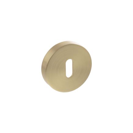 Senza Pari Key Escutcheons on Round Rose - Satin Brass (Pair)
