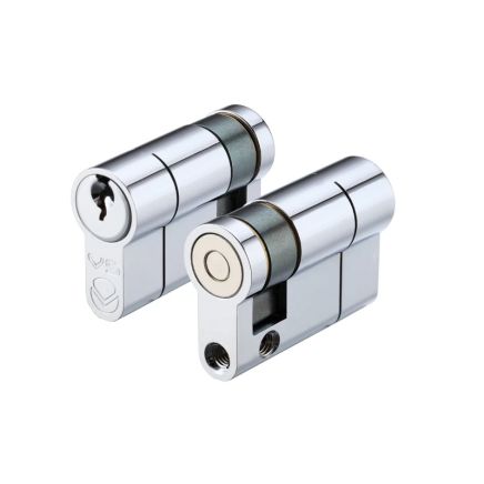 Zoo Hardware V5 45mm Euro Single Cylinder Cylinder Keyed to Differ - Chrome