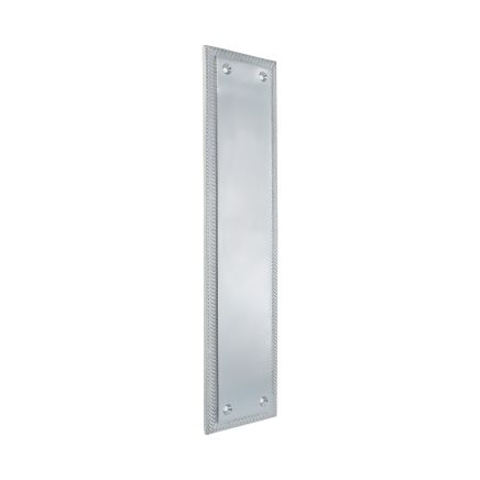Georgian Finger Plate 300mm Satin Chrome