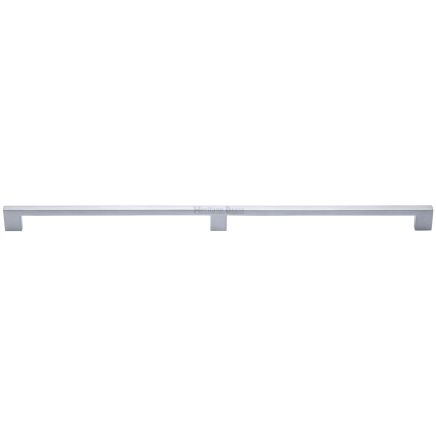 Heritage Brass Cabinet Pull Metro Design 480mm CTC Satin Chrome Finish