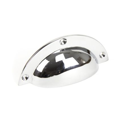 Polished Chrome 4" Plain Drawer Pull
